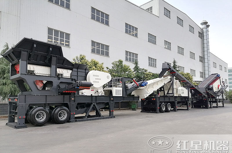 輪胎移動式破碎車-開著跑的碎石機！附現(xiàn)場視頻及報價