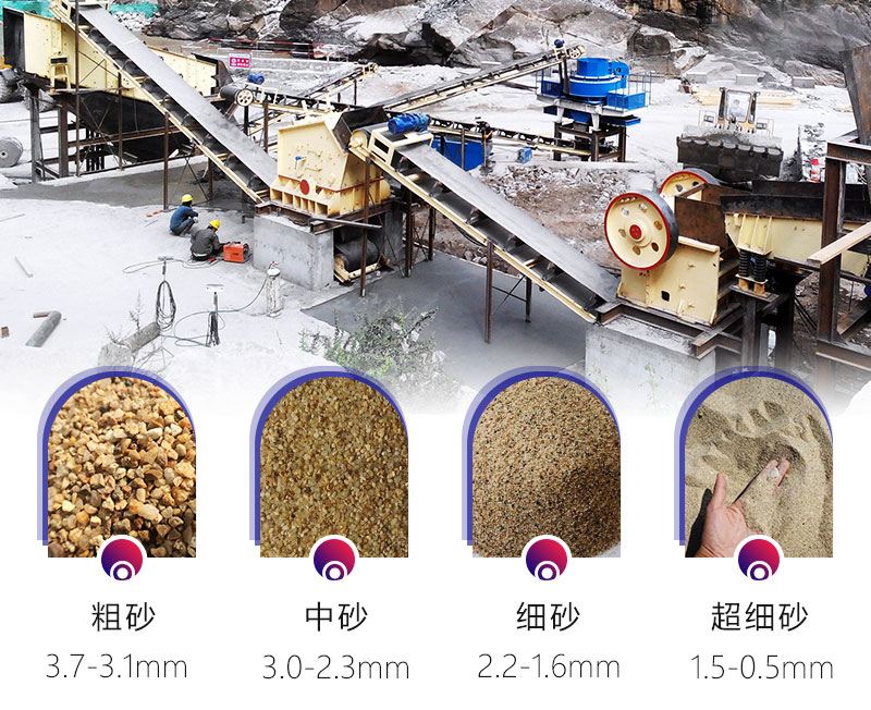 時(shí)產(chǎn)500噸石頭粉沙子生產(chǎn)現(xiàn)場