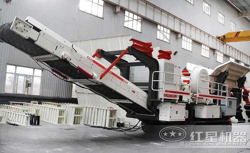 移動履帶碎石機(jī)械設(shè)備車間高清實拍