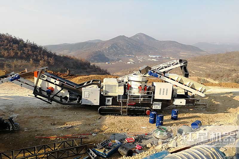移動履帶式制砂機(jī)現(xiàn)場